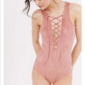 Suede Bodysuit from Urban Outfitters